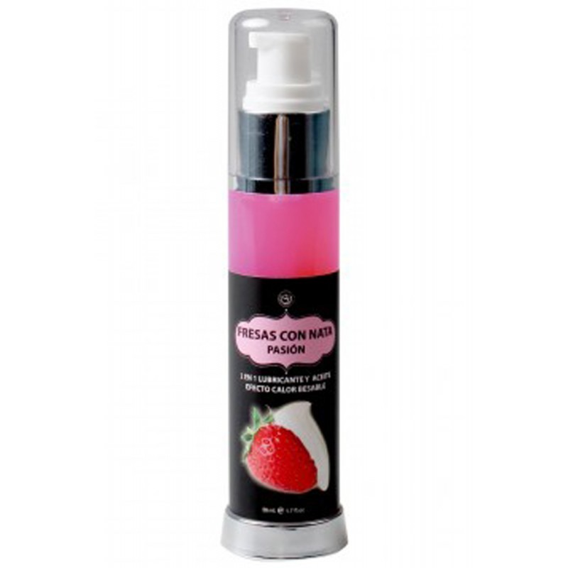 Lubrifiant effet chaud fraise 50ml 3538 - les nuances du désir