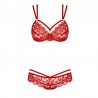 Ensemble 2pcs 860-SET-3 - Rouge - les nuances du désir