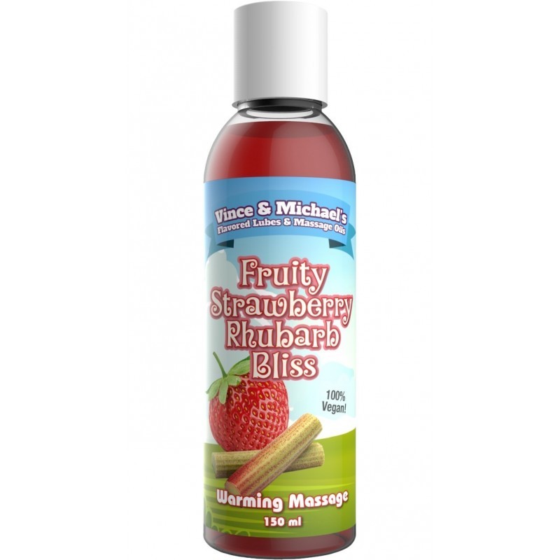 Huile Chauffante VM Saveur Fraise Rhubarbe - 150 ml - les nuances du désir Huile Chauffante VM Saveur Fraise Rhubarbe - 150 ml - les nuances du désir