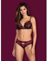 Tulia Ensemble 2 pcs - Noir  Fuchsia - les nuances du désir