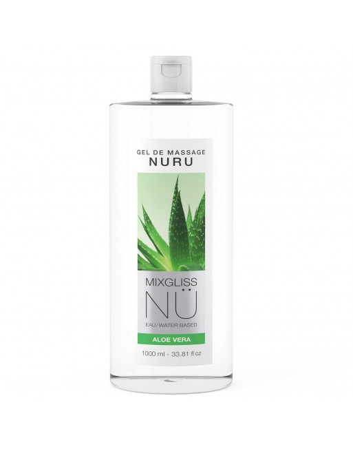 Mixgliss Gel de massage - NU Aloe Vera 1000 ml - les nuances du désir