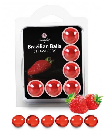 6 Brazilian Balls Fraise 3386-7 - les nuances du désir