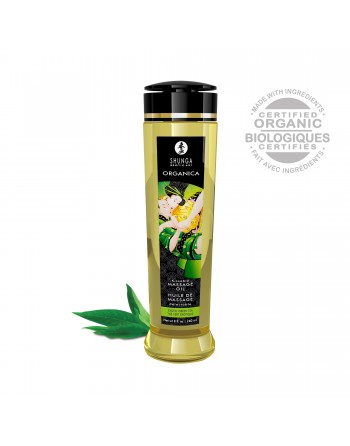 Huile de massage organique - Thé vert - 240 ml - les nuances du désir