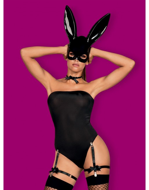 Costume Bunny 4 pcs - Noir - les nuances du désir