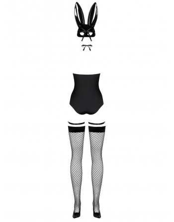 Costume Bunny 4 pcs - Noir - les nuances du désir