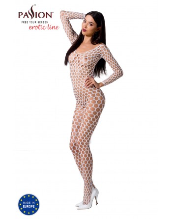 BS077W Bodystocking - Blanc - les nuances du desir