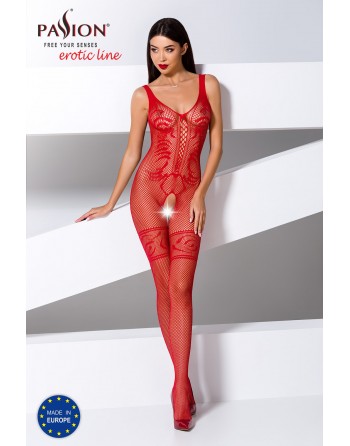 BS069R Bodystocking - Rouge -les nuances du desir