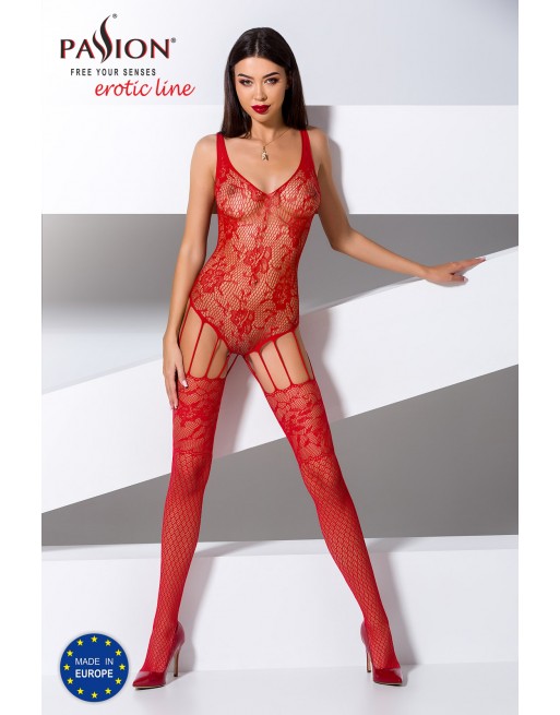 BS074R Bodystocking - Roug - les nuances du desir