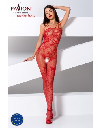 BS076R Bodystocking - Rouge - les nuances du desir