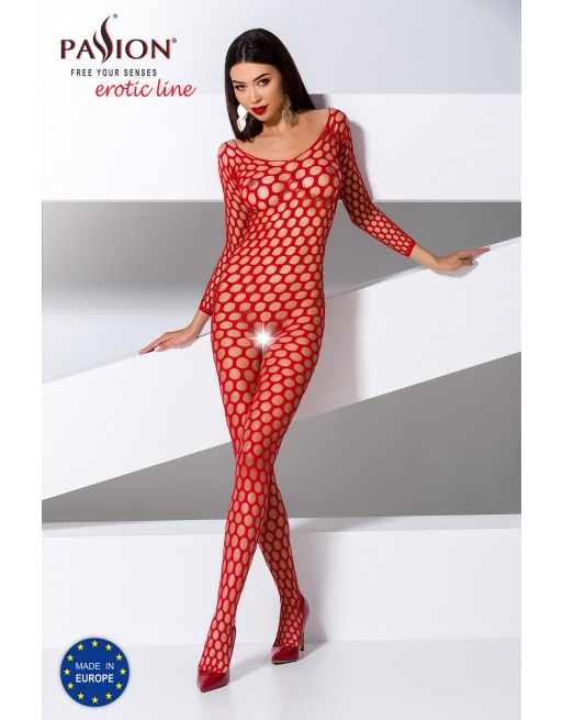 BS077R Bodystocking - Rouge - les nuances du desir