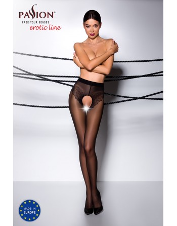 TI006B Collants ouverts 30 DEN - Noir - les nuances du désir