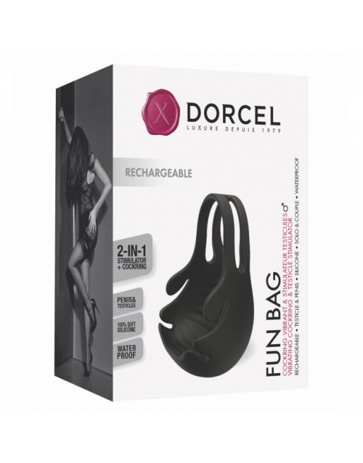 Cockring Fun Bag Dorcel - Noir - les nuances du désir