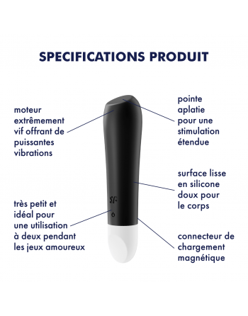 Vibromasseur  Satisfyer Ultra Power Bullet 2 - Noir - les nuances du désir