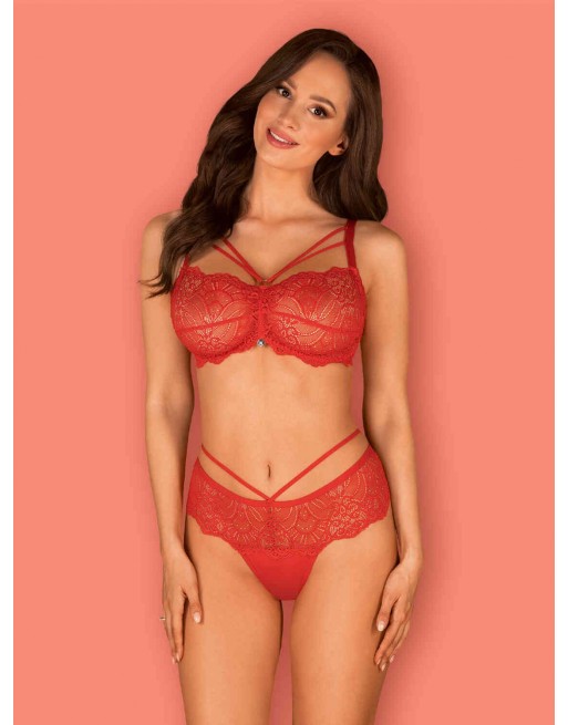 Ensemble 2 pcs Loventy - Rouge - les nuances du désir Ensemble 2 pcs Loventy - Rouge - les nuances du désir