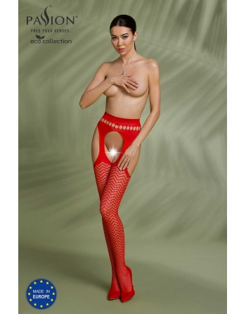 Collant écologique ouvert ECO S002 - Rouge - les nuances du désir