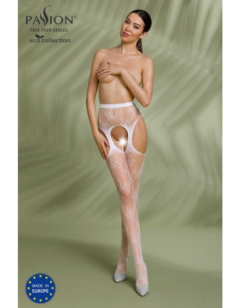 Collant écologique ouvert ECO S001 - Blanc - les nuances du désir