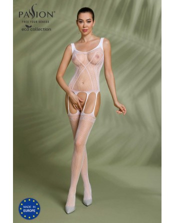 Bodystocking ECO BS007 - Blanc - les nuances du désir