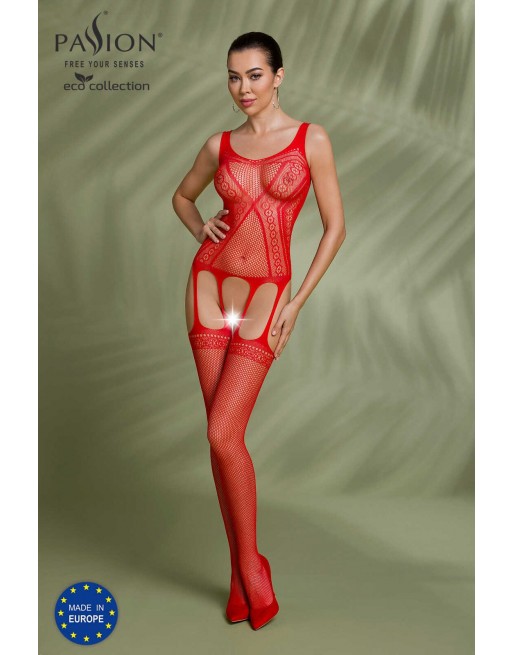 Bodystocking  ECO BS007- Rouge - les nuances du désir