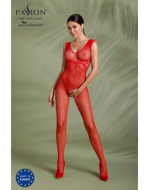 Bodystocking ECO BS003  - Rouge - les nuances du désir