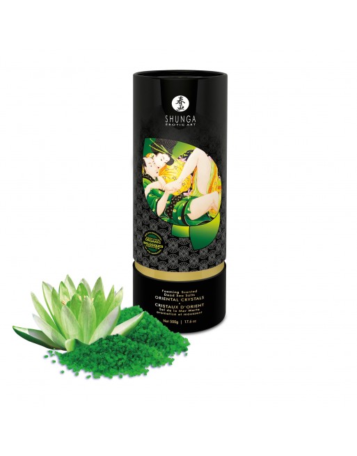 Sel de bain moussant - Cristaux d'orient - Fleur de Lotus BIO - les nuances du désir