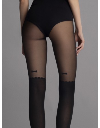 Collants Vintage Bow 40 DEN - Noir - les nuances du désir