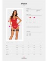 Corset et culotte Diyosa - Rouge - les nuances du désir