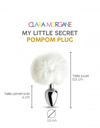 My little secret pompom plug - blanc - les nuances du désir