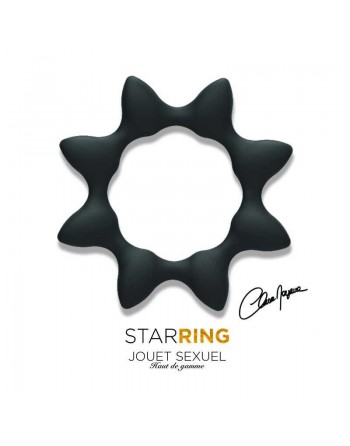 Star ring - Anneau a effet retardant - Noir - les nuances du désir