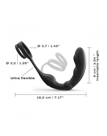 Stimulateur de prostate Dorcel P-Ring - Noir - les nuances du désir