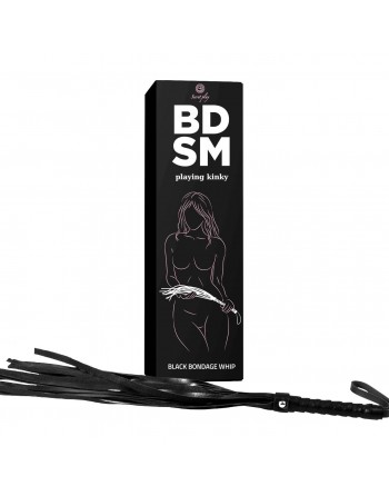 Fouet de bondage noire - Secret play - BDSM collection - les nuances du désir