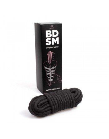 Corde de bondage noire - Secret play - BDSM collection - les nuances du désir