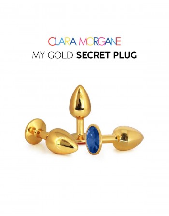 My Gold Secret Plug - Bleu - les nuances du désir