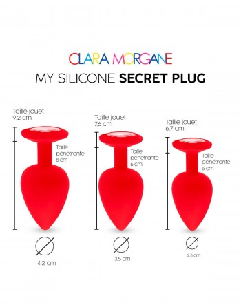 My Silicone Secret Plug - Rouge - les nuances du désir
