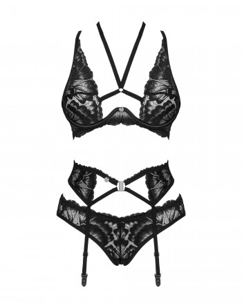 Ensemble 3 pcs Alessya - Noir - les nuances du désir
