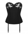 Corset Editya noir - les nuances du désir