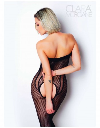 Le numéro 20 bodystocking Clara Morgane - Noir