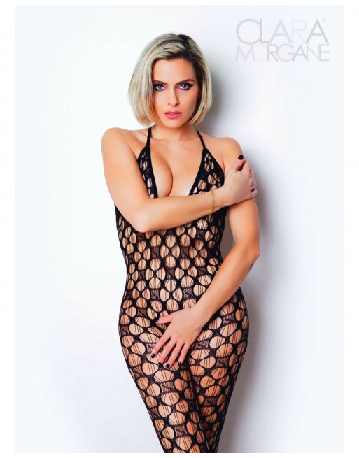 Le numéro 11 bodystocking Clara Morgane - Noir - les nuances du désir