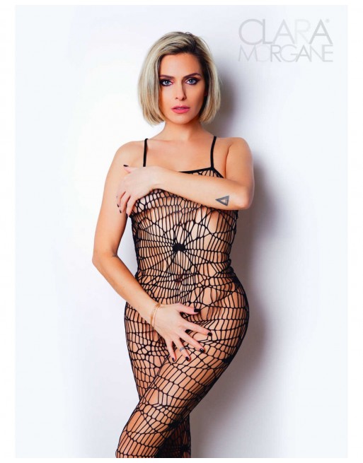 Le numéro 7 bodystocking Clara Morgane - Noir - les nuances du désir