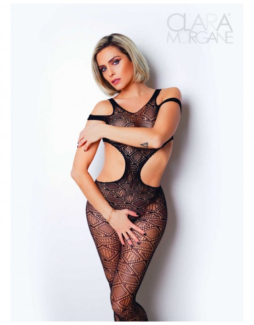 Le numéro 3 bodystocking Clara Morgane - Noir - les nuances du désir