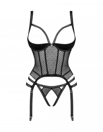 Corset noir Lanelia - les nuances du désir