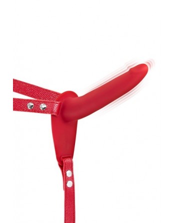Gode ceinture rouge vibrant Fetish Tentation