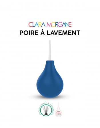 Poire à lavement Clara Morgane - Bleue - les nuances du désir