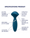 Mini Wand-er Vibromasseur Satisfyer - Bleu - les nuances du désir