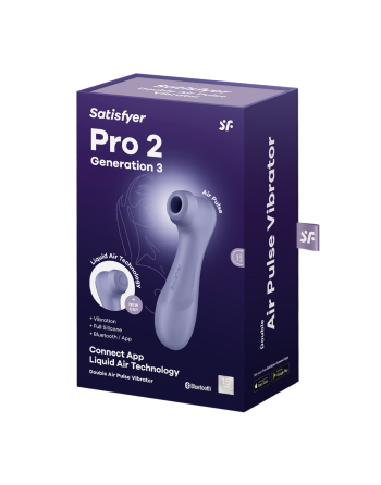 Pro 2 Génération 3 Air pluse Connect App et vibration - Lila Satisfyer - les nuances du désir