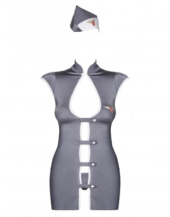 Costume Stewardess 3 pcs - Gris - les nuances du désir