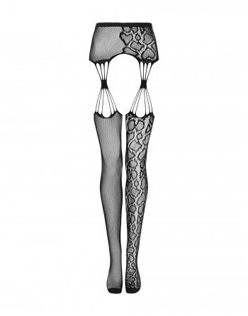 Bas jarretelles S821 - Noir - Obsessive - les nuances du désir