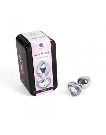 Plug anal secret play - Coeur crystal - les nuances du désir