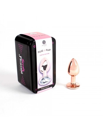 Plug anal secret play - Rose gold - les nuances du désir