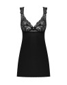 Babydoll et String Donna Dream - Noire - les nuances du désir