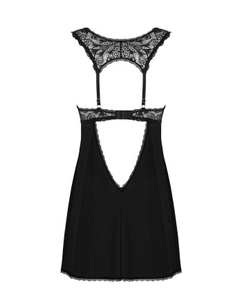 Babydoll et String Donna Dream - Noire - les nuances du désir